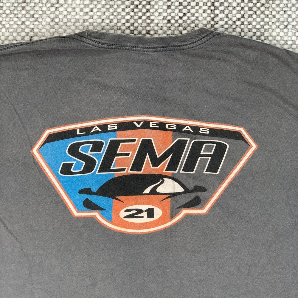 SEMA T-Shirt Mens 3XL Gray Las Vegas 2021 Automotive Graphic Tee